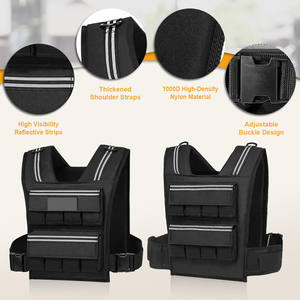 Chaleco con Peso y Franjas Reflectantes de 6LB/8LB/12LB/16LB/20LB/25LB/30LB para Entrenamiento, Fuerza, Desarrollo Muscular y Ejercicio - Product Image 4