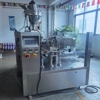 Machine d'étiquetage et d'emballage automatique rotative à plat pour sachets de sauce tomate de qualité alimentaire