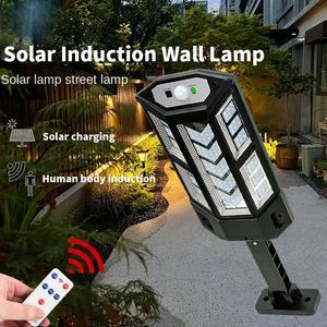 Lámpara Solar LED para Jardín de Alta Potencia para Exteriores, Impermeable IP65, con Sensor de Movimiento, Control Remoto y Montaje en Pared - Product Image 2