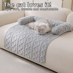 Pet Mat Rectangle 10cm Thick Polyester Fiber Geometric Pattern <b>Dog</b> Bed Four Seasons Use - Product Image 2