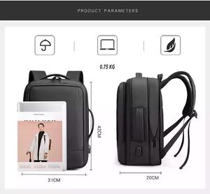 Custom Logo Simple Waterproof Usb Charging Business Mens Travel <b>Backpack</b> <b>Laptop</b> Compart <b>Backpack</b> - Product Image 2