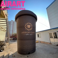 Costume gonflable brun de tasse de café pour l'activité de promotion de magasin, costume gonflable de bouteille de jus d'exposition de publicité pour l'affichage