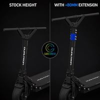 Extension de Guidon Carbonrevo Dualtron pour Trottinette, Rallonge de Guidon Compatible, Premium, Résistante à la Corrosion pour la Conduite Quotidienne