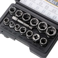 Kit d'outils à main 14 pièces, extracteur de vis, extracteur de vis, douille filetée, boîte