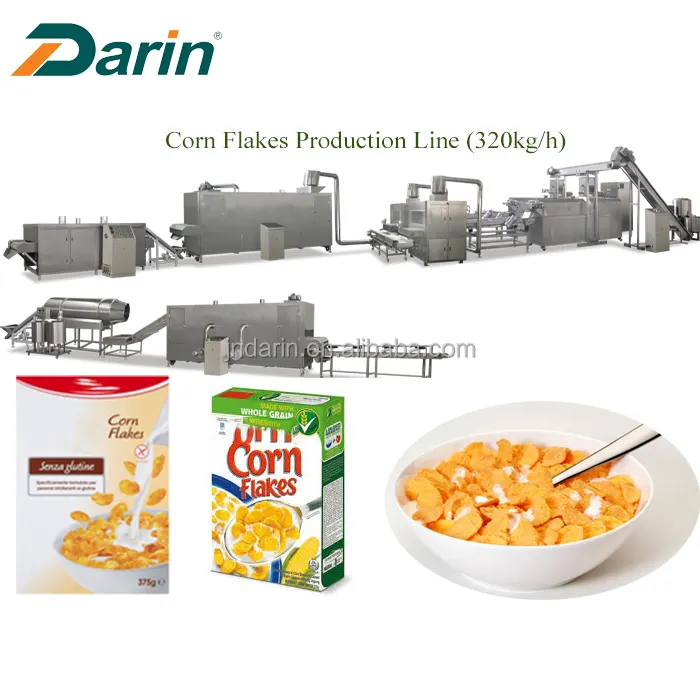 Ce Gecertificeerd Cornflakes Ontbijtgranen Extruderen Productie Machine