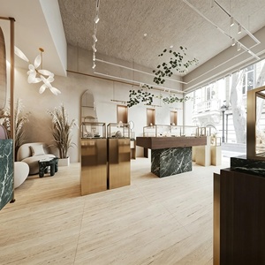 Jewelry <b>Watch</b> Luxury Goods Shop Interior Design Full Room Customization Glass Display Cabinet Jewelry Showcase Store Decoration - Product Image 1