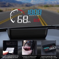 WiiYii OBD2 HUD Proyektor Layar di Kaca Depan dengan Alarm Suhu Air dan Kecepatan Berlebih M10 Head up Display Mobil