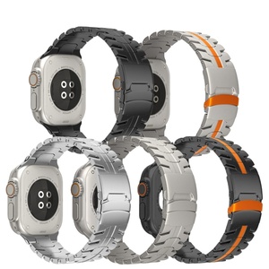 Correa <span class=keywords><strong>de</strong></span> Reloj Universal <span class=keywords><strong>de</strong></span> Titanio Puro <span class=keywords><strong>de</strong></span> 22 mm para <span class=keywords><strong>Apple</strong></span> <span class=keywords><strong>Watch</strong></span> Ultra 3, Correa Impermeable Multicolor con Cierre <span class=keywords><strong>de</strong></span> Acero - Product Image 1
