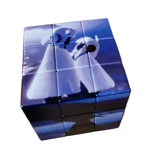 2024 스트레스 릴리프 Fidget 매직 큐브 반제품 발렌타인 선물 3 차 순백색 UV 인쇄 사진
