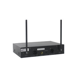 Micrófono Dinámico Inalámbrico de Doble <span class=keywords><strong>Canal</strong></span> - Sistema de Micrófono <span class=keywords><strong>2</strong></span> <span class=keywords><strong>en</strong></span> 1 de Mano y Solapa para Conferencias, Discursos, Transmisión <span class=keywords><strong>en</strong></span> <span class=keywords><strong>Vivo</strong></span> - Product Image 6