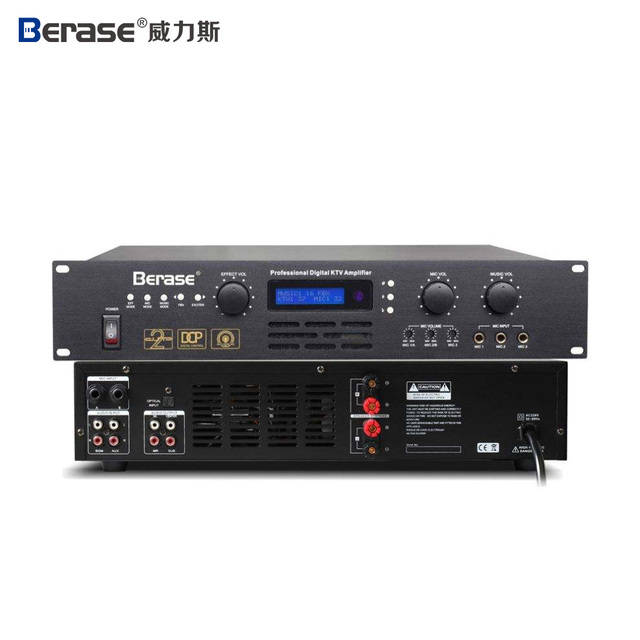 AT-8250 Professional HIFI Karaoke Power Amplifier 250W*2 Card Pack Audio Video Lighting