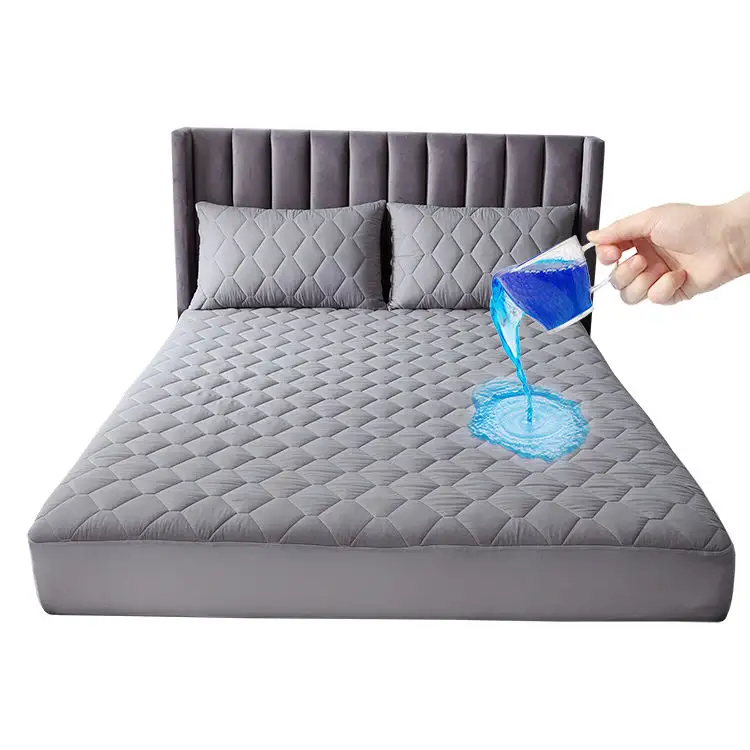 Wholesale queen microfiber bed bug proof winter kids bed covers quilted waterproof bed cover mattress protector cover