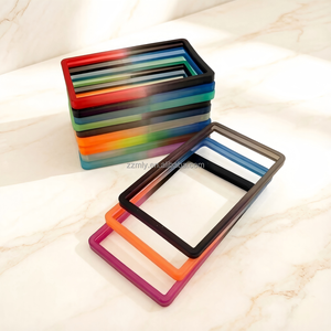 Porta Carte di Credito in TPU con Glitter Multicolore Personalizzato, Design Antiurto con Blocco RFID, Senza Chiusura per Passaporto/ID/<span class=keywords><strong>Foto</strong></span> - Product Image 4
