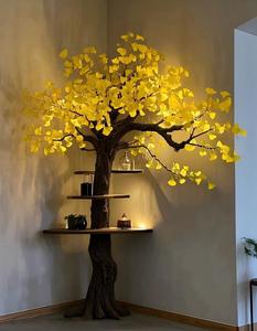 <span class=keywords><strong>Arbre</strong></span> artificiel de <span class=keywords><strong>Ginkgo</strong></span> <span class=keywords><strong>biloba</strong></span> à l'aspect naturel, feuilles dorées, pour jardin, parc, cour, décoration paysagère extérieure - Product Image 3