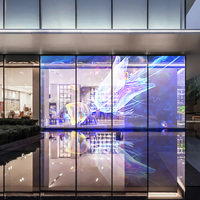Película Flexible Adhesiva Enrollable Pantalla Led Autoadhesiva P6 Pantalla Flexible de Película Suave Transparente para Interiores