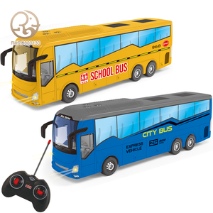 Jouets pour bébés, jouet bus scolaire avec lumières clignotantes réalistes et musique, télécommande 2,4G à fonctions complètes, 6 canaux, câble USB inclus - Product Image 1