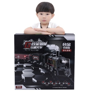 Tren Eléctrico Infantil con Vías de Vapor, Juguete de Rompecabezas, Recargable, Control Remoto, Control por Aplicación, Listo para Usar, Estilo Retro - Product Image 5