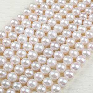 สร้อยคอมุกน้ำจืดทำมือ ขนาด 12-13 มม. ลูกปัดเอดิสัน วัสดุ DIY แสงสว่างดี มีตำหนิเล็กน้อย ขายส่ง - Product Image 4