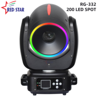 Projecteur LED Wash Beam 200W à tête mobile RGBW DMX512 IP20, construction en aluminium, technologie COB, compatible avec l'assistant vocal, pour scène