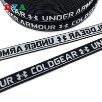 Bande élastique en nylon jacquard de haute qualité, largeur 1 cm, avec logo personnalisé, pour vêtements, chemises, et bordure de col.