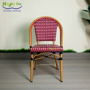 Chaise de jardin française moderne en <span class=keywords><strong>aluminium</strong></span> Happy Life pour <span class=keywords><strong>cuisine</strong></span>, chambre, salon, école, parc, villa, restaurant, terrasse - Product Image 2