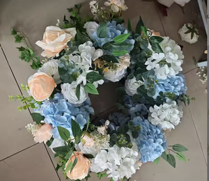 Ghirlanda di Rose Artificiali Bianche Portacandele Decorazione Centrotavola Floreale per Candelieri Centrotavola per Matrimoni - Product Image 6