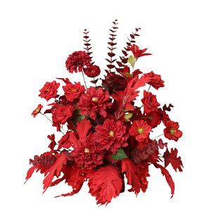 Arreglo de Flores Artificiales, Flores de Seda y Plástico Mixtas, Eucalipto, Centro de Mesa para Bodas, Decoración del Hogar - Product Image 3