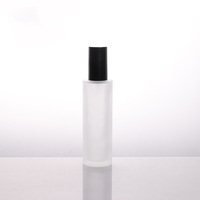 Échantillon gratuit bouteille d'emballage cosmétique en verre dépoli 100ml 120ml cylindre pulvérisateur à pompe en verre transparent 30ml 50ml bouteille de parfum vide