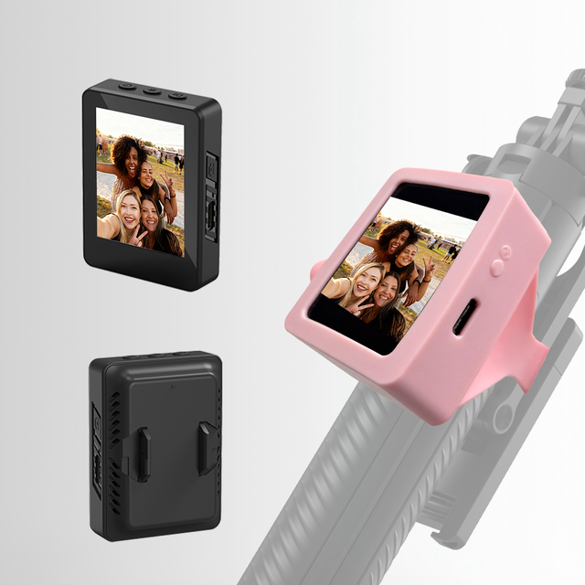 Wireless Selfie Viewfinder Screen 4-Level Brightness Control Rechargeable Plastic Material Compact Size Universal Compatibility