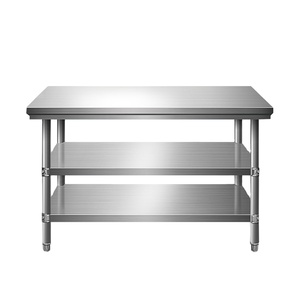 VCT VICTORY KITCHEN Three Layers Workbench (Round Leg Assembly) Polished Finish Food-Grade Powder Coating Commercial Kitchen - Product Image 4