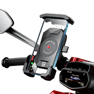 Soporte de aluminio para teléfono móvil con rotación de 360 ° personalizado, resistente al agua, hecho con ABS y acero para uso en bicicletas y motocicletas - Product Image 1