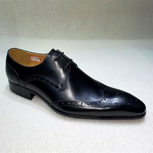 Zapatos Oxford de Cuero Brogue Hechos a Mano para Hombre, Cómodos, Duraderos, Formales de Negocios, con Punta en Pico, para Otoño, Zapatos de Vestir de Lujo para Bodas - Product Image 1