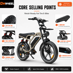 Bicicleta eléctrica QMWHEEL V20 Limited de 48V para adultos, bicicleta eléctrica de montaña para importación, venta al por mayor, proveedor OEM, ODM, proveedor B2B. - Product Image 1