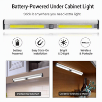 Barre lumineuse magnétique COB LED en alliage d'aluminium pour la cuisine Barre lumineuse sans fil Jumbo pour armoire