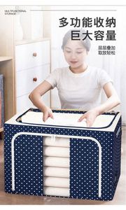 Caja de tela plegable impermeable transparente para almacenamiento en el hogar, diseño moderno para baño, comedor, sala de estar, dormitorio u oficina. - Product Image 4