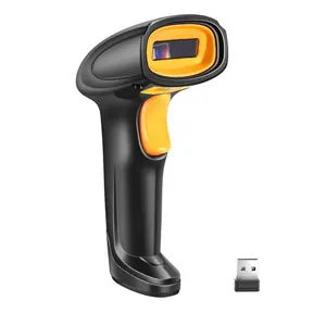 Handle 1D Laser 2.4G Wireless Barcode Scanner with USB Receiver for Store, Supermarket, Warehouse Stable Easy to Operate