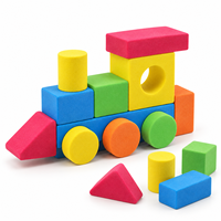 Blocs de construction en mousse EVA colorés et doux, blocs empilables DIY, jouet éducatif STEM pour tout-petits, jeu d'intérieur