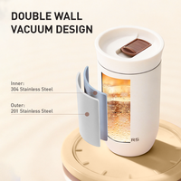 Mug à café en acier inoxydable isolé sous vide de 350 ml avec bouchon coulissant anti-fuite, tasse de voyage avec performance thermique de 12 à 24 heures