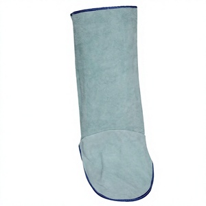 Cowhide Split <b>Leather</b> Industrial Safety Welding <b>Shoe</b> <b>Protectors</b> CE Certified 500-1000C Heat Resistance Fire Proof SAFETY - Product Image 1