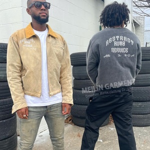 Blousons Bomber Zippés Personnalisés Effet Délavé Acide pour Hommes – Modèle Designer Vintage d'Extérieur sur Mesure - Product Image 1