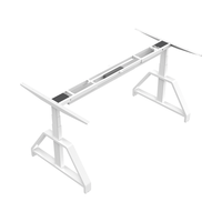 Bureau électrique moderne assis-debout pour le bureau à domicile, cadre de table à hauteur réglable, fonction tournante, meubles modulaires, postes de travail