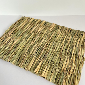 Tapis d'herbe de lapin naturel tapis de sieste à grignoter tapis de nid de lit pour animaux de compagnie lapins jouets à mâcher pour hamsters perroquet lapins hérisson cochon d'inde poussin - Product Image 5