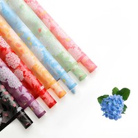 Papier d'emballage pour fleurs en forme de boule avec bords semi-transparents pour l'arrangement floral DIY et l'emballage de bouquets.