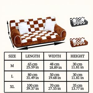 Classic Modern Fashion Plaid Orthopedic <b>Sofa</b> Cushion All Seasons Universal Soft <b>Support</b> Polyester Material M/L/XL Portable - Product Image 3