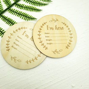 Cartes de one piece World en bois découpé au Laser, pièces, originales, personnalisées, rondes, disques allemandes, nouveau-né - Product Image 5