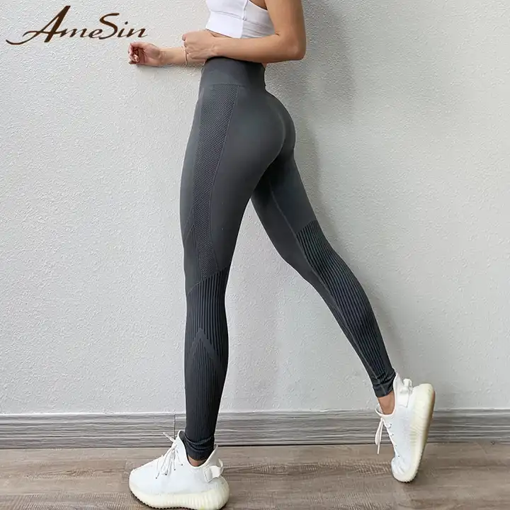 AMESIN Solid Color Seamless Yoga Legging