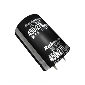 ตัวแทนจำหน่ายอย่างเป็นทางการ ตัวเก็บประจุแบบ Through Hole CAP ALUM 120UF 20% 420V SNAP TH รุ่น 120 uF 420MXK120MEFC22X25 - Product Image 1