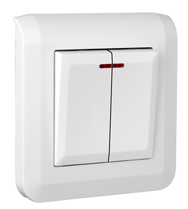 Saklar Dinding Listrik 2 Gang 2 Arah Standar Eropa, Stopkontak Ganda, Grosir Pabrik, Bahan <span class=keywords><strong>PC</strong></span>, Stopkontak Rumah - Product Image 2