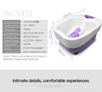 Machine de massage des pieds multifonctionnelle Shiatsu avec lumière relaxante, bain de pieds spa, chauffage à température constante et télécommande