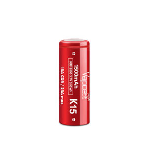 고용량 18500 배터리 Vapcell K15 18500 <span class=keywords><strong>1500mah</strong></span> 15A 18500 고전류 리튬 이온 18500 손전등 용 배터리 - Product Image 1